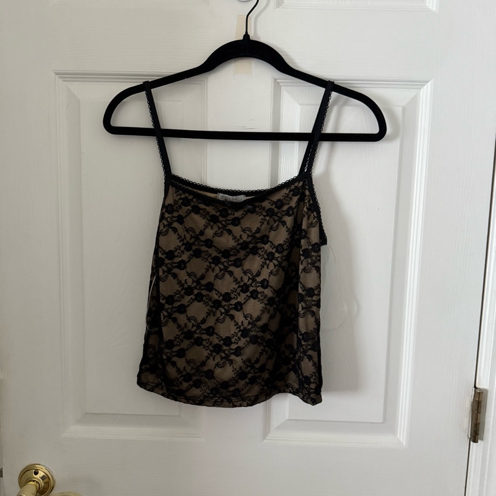 Elegant Black Lace Camisole Top